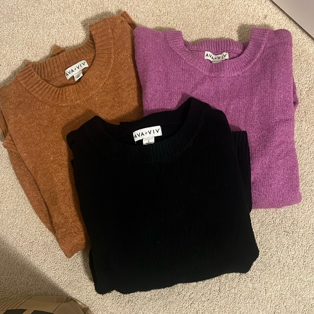 3 PK Sweaters: 1X